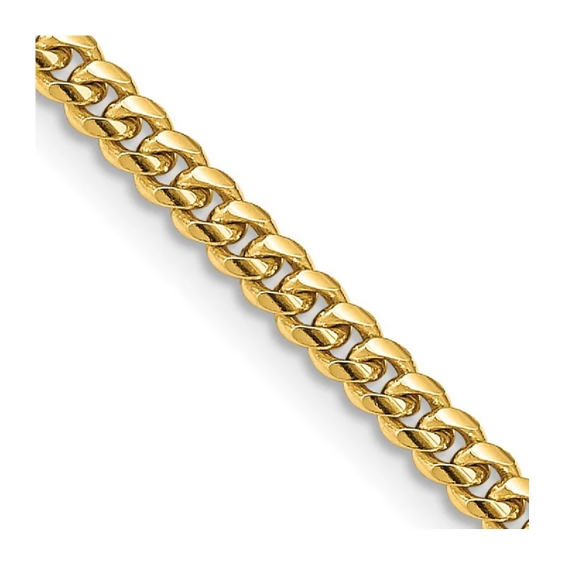 Old deco bangles-Geometric Bangles-Curata 14k 3.5mm Solid Miami Curb Chain Bracelet