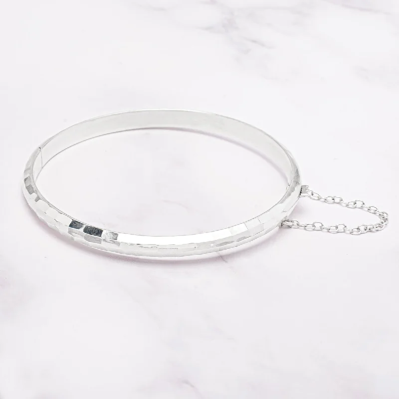 Old deco bangles-Animal Bangles-Victoria Townsend .925 Sterling Silver Hammered Bangle Bracelet