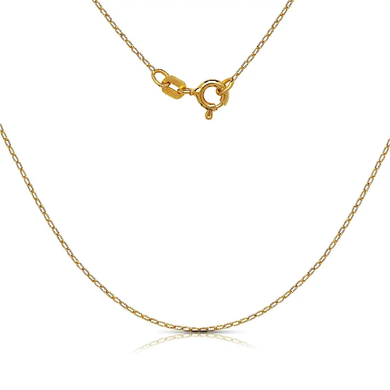 Curata 10k Yellow Gold 18" Squared Religious Faith Cross X Lace Center Necklace (13mm x 22.7mm)