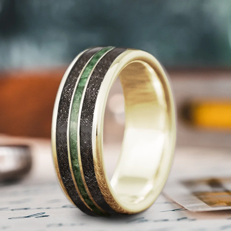 Cool wood rings-Custom Design - 3-Inlay Narrow Center Ring sEZMErhW3SISNUnqIP3z9_iX