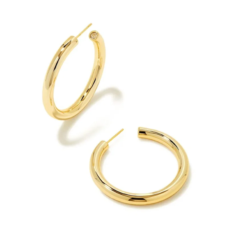 Butterfly Earrings-Kendra Scott | Colette Large Hoop Earrings in Gold