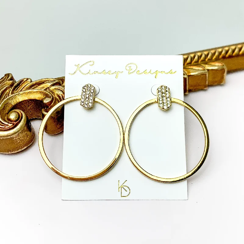 French Hook Earrings-Kinsey Designs | Jossie Lux Hoop Earrings with CZ Crystals