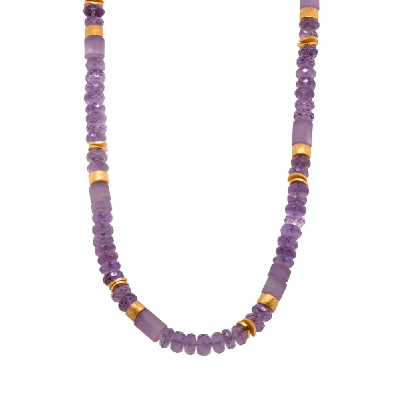 Pure gem necklaces-Unicorn Necklaces-Joyla Amethyst Adjustable Necklace