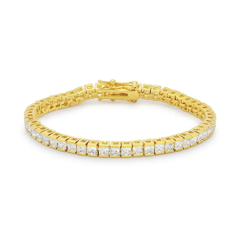 Stone link bangles-Rectangular Rings-Stunning Debutante Tennis 7 Inch Bracelet Stylish Women's Bracelet - 7 Inch