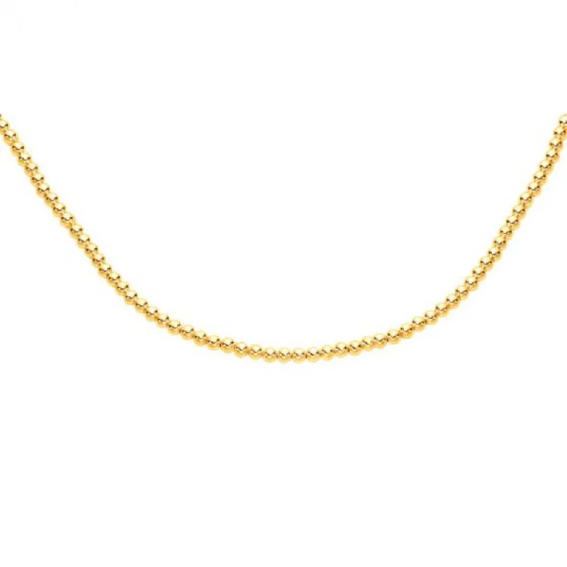 Drifting gem necklaces-Star Necklaces-14k Polished Bead Necklace, 16-18"