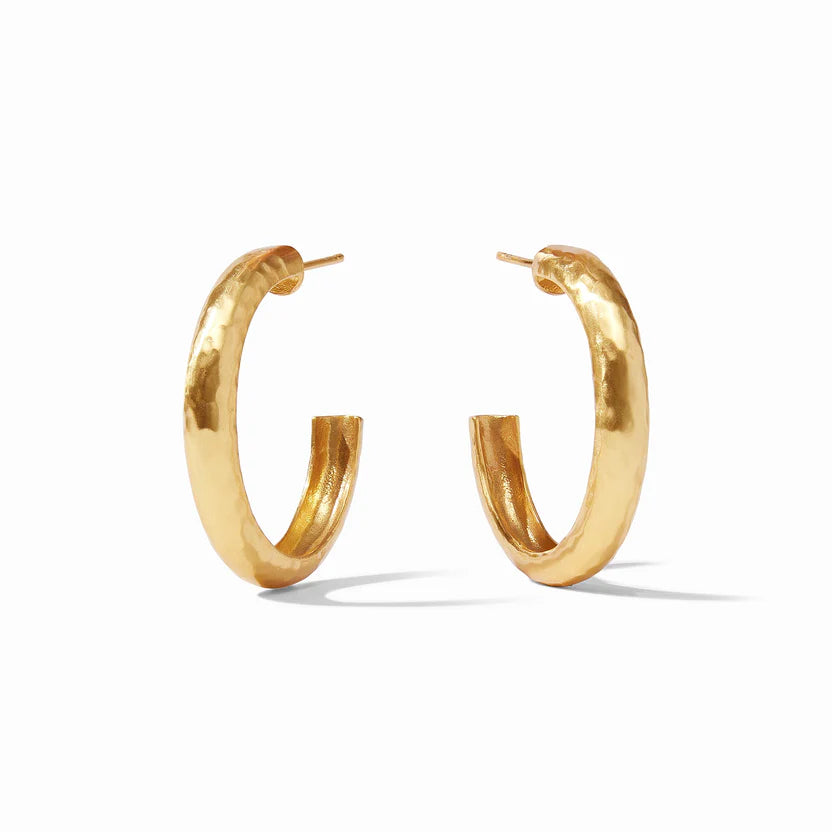 Lightweight Earrings-Julie Vos | Havana Medium Hoop Earrings in Gold