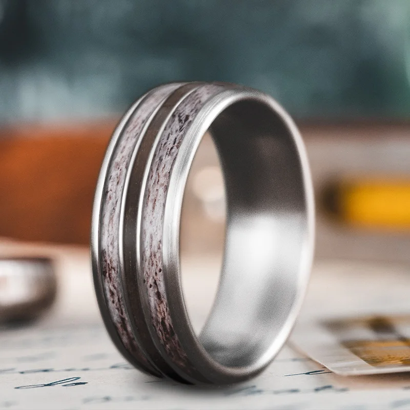 Oversized cocktail rings-Custom Design - 3-Inlay Narrow Center Ring S3SP9w3tcXC4-lCieFS6_S2-