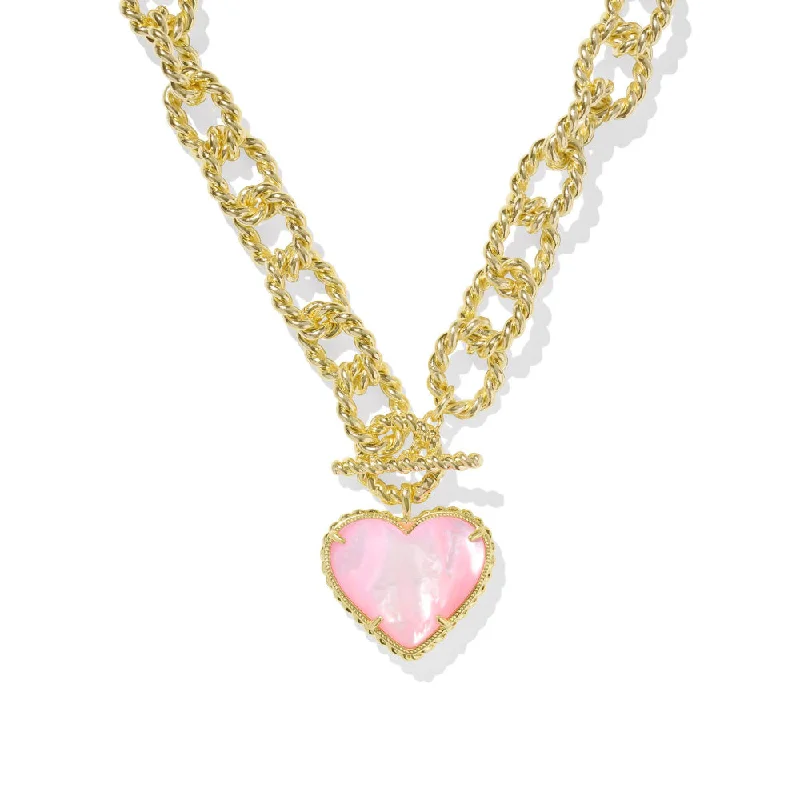 Handwoven necklaces-Charm Necklaces-Kendra Scott Haisley Heart Statement Necklace