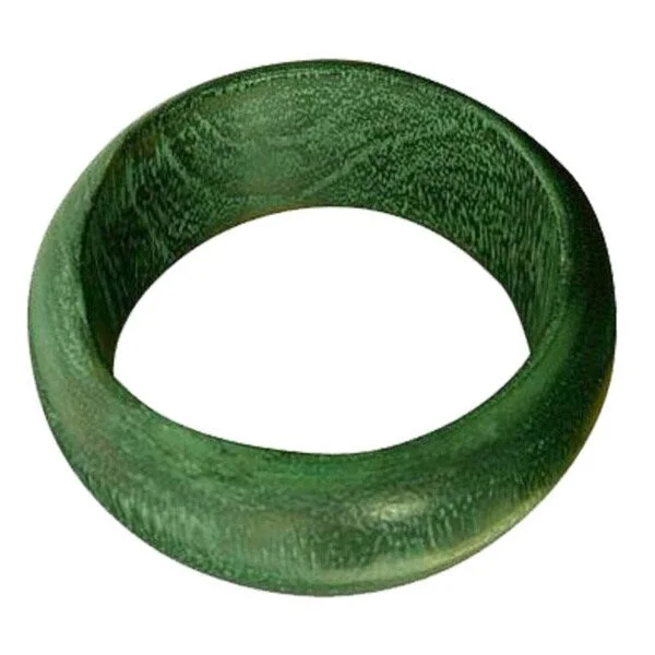 Dove motif bangles-Handmade Bangles-Handmade Mango Wood 'Green India' Bangle Bracelet (India)