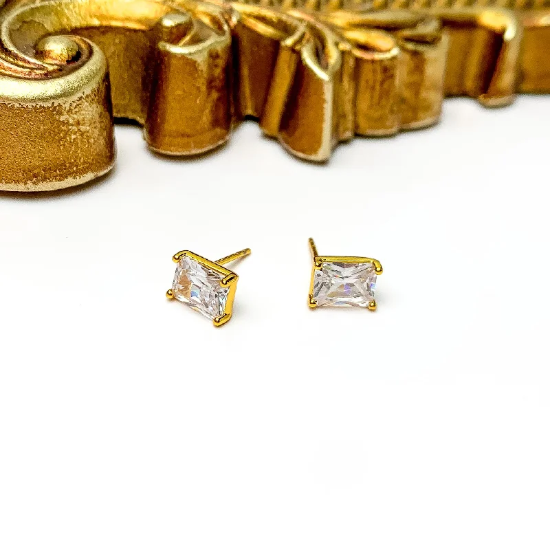 Sun Earrings-Kinsey Designs | Prism Stud Gold Earrings with CZ Crystals