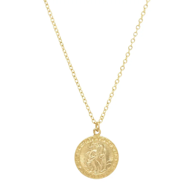 Linked chain necklaces-King Necklaces-Saint Christopher Necklace - Medium