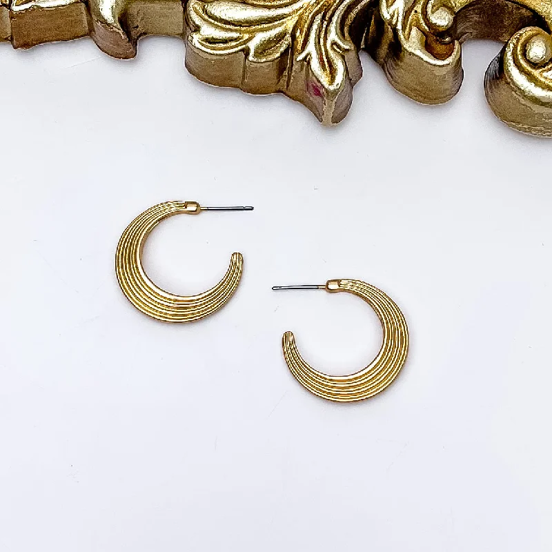 Angel Earrings-Livin' Life Gold Tone Small Hoop Earrings