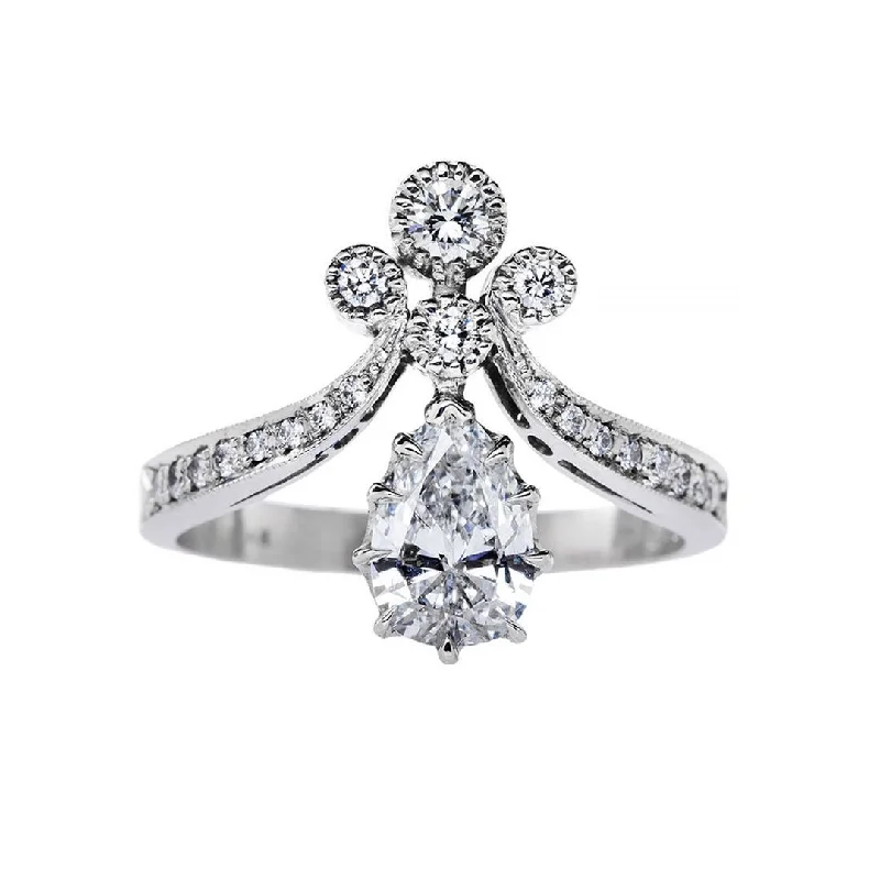 Swirl style rings-Platinum Tiara