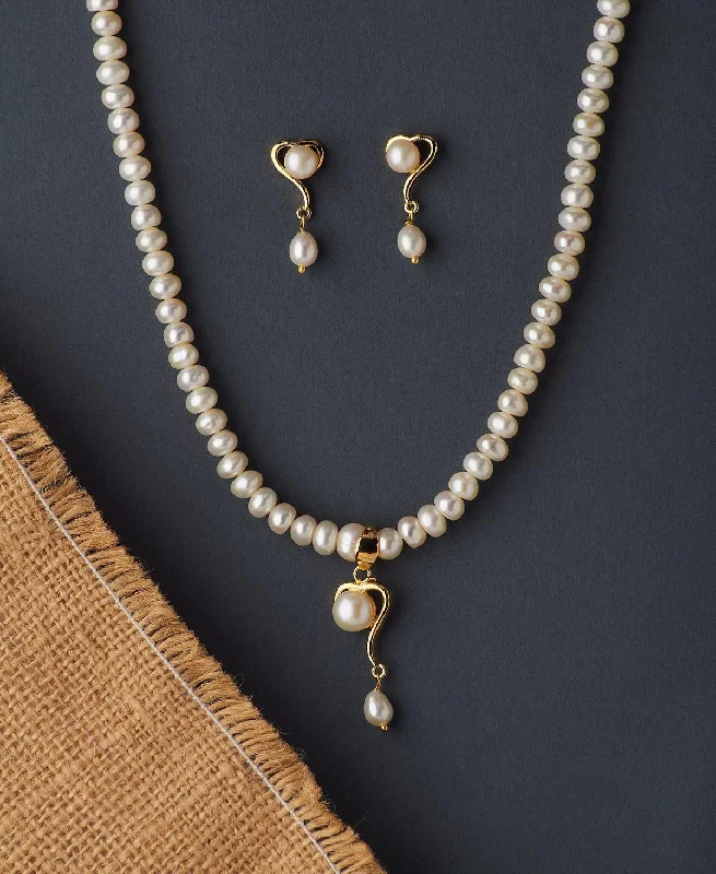 Surf wave necklaces-Warrior Necklaces-Elegant Real Pearl Necklace Set