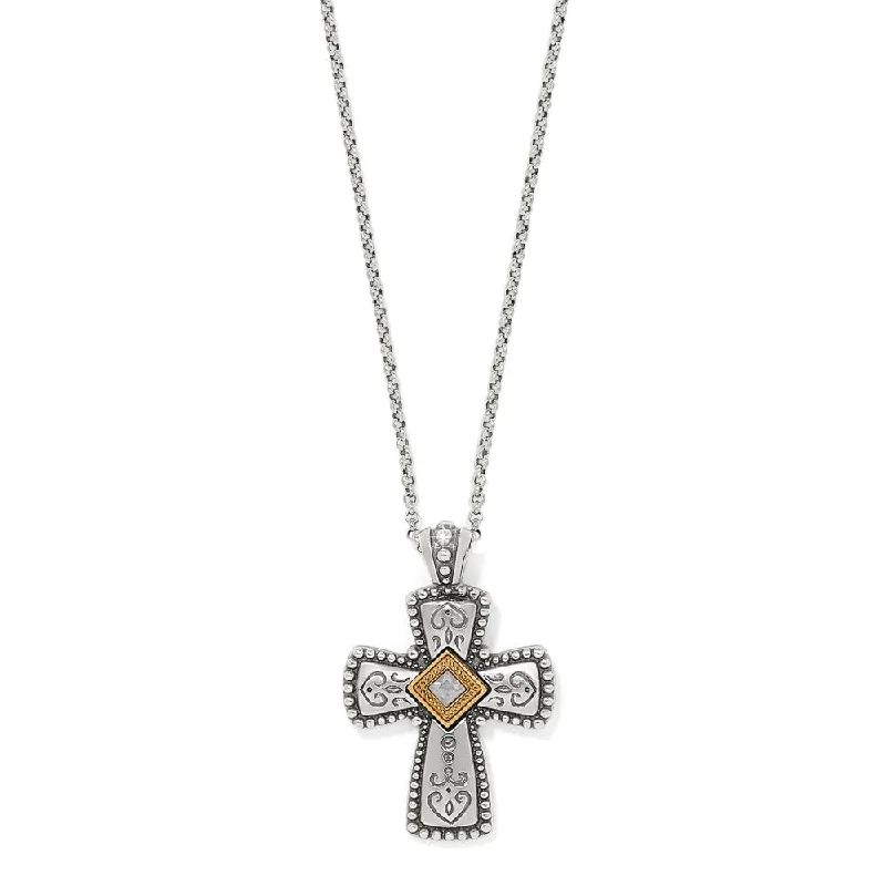 Knotted link necklaces-Symbol Necklaces-Brighton Covenant Cross Necklace