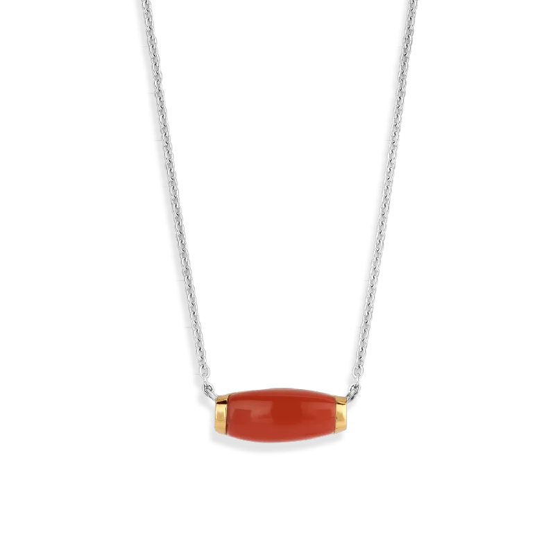 Fine thread necklaces-Punk Necklaces-TI SENTO - Milano Coral Pendant Necklace