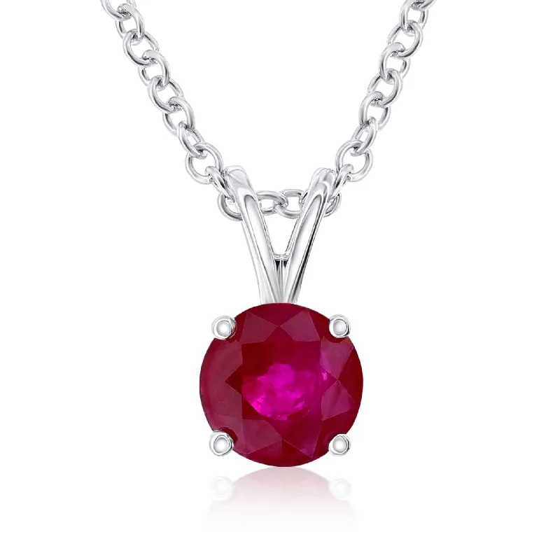 Fine art necklaces-Galaxy Necklaces-Smyth Jewelers 14k Gold Ruby Pendant Necklace