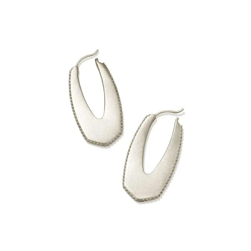 Lock Earrings-Kendra Scott | Adeline Hoop Earrings in Silver