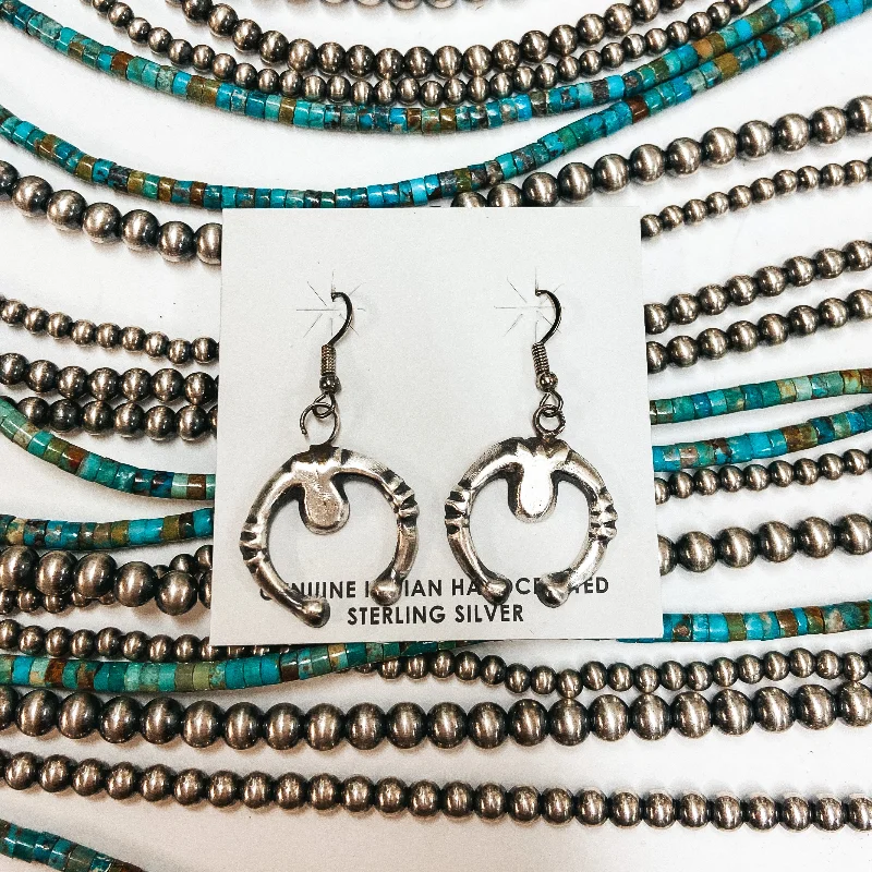 Artisan Earrings-Tonya Yazzie | Navajo Handmade Sterling Silver Naja Dangle Earrings