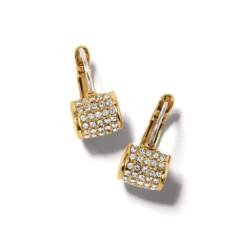 Designer Earrings-Brighton | Meridian Leverback Earrings in Gold Tone