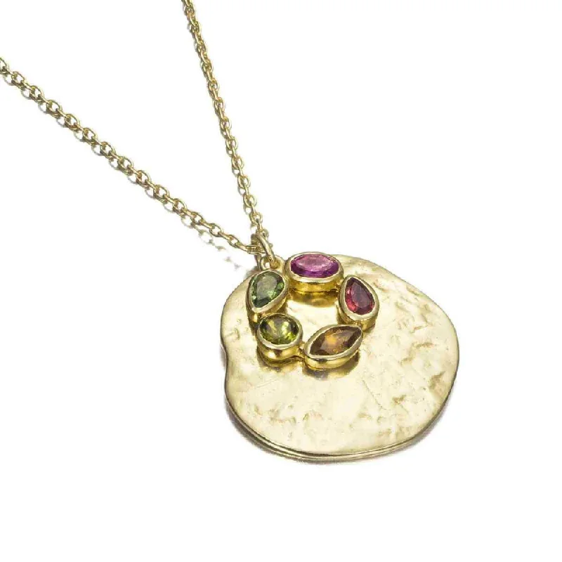 Clean cross necklaces-Locket Necklaces-Jorge Revilla Morning Collection Necklace with Gemstones