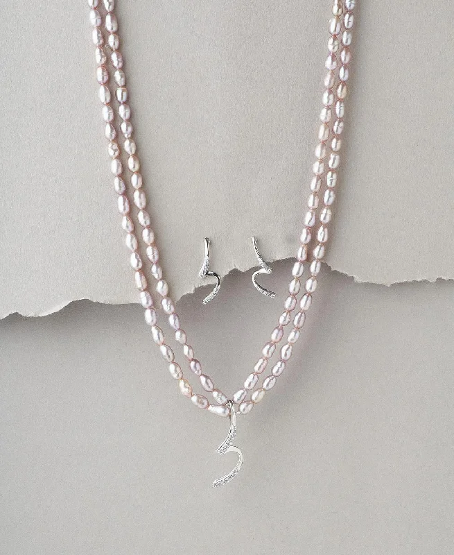 Spring clasp necklaces-Dragon Necklaces-Elegant Real Pearl Necklace Set