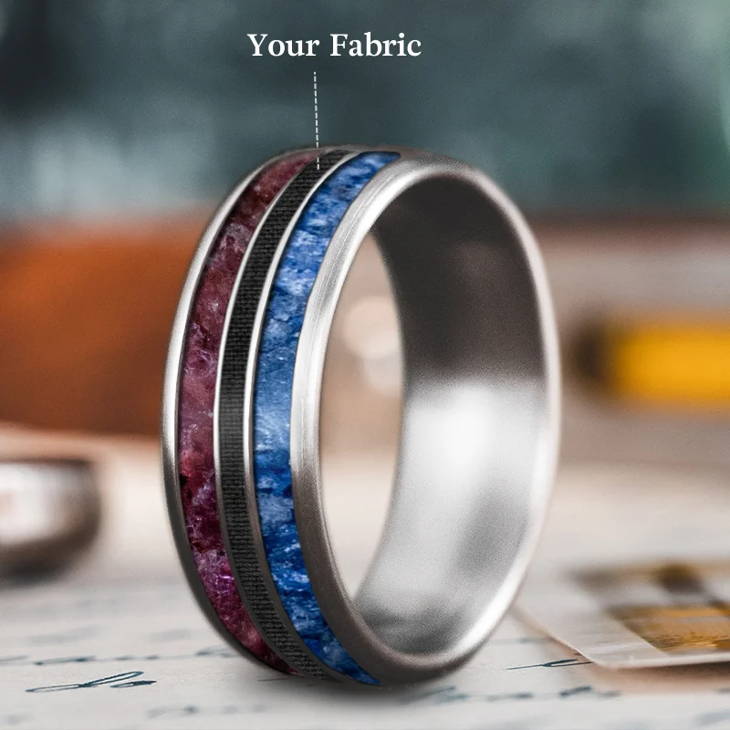 Lapis inlay rings-Custom Design - 3-Inlay Narrow Center Ring FRqfpYoElknrjDB3N98Nk5xA