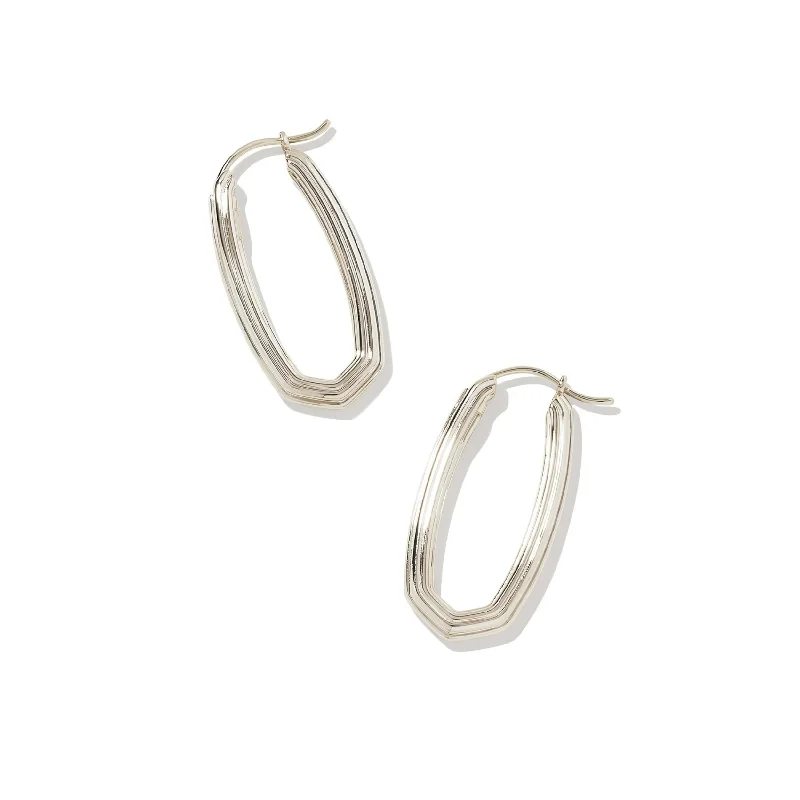 Mermaid Earrings-Kendra Scott | Heather Hoop Earrings in Silver