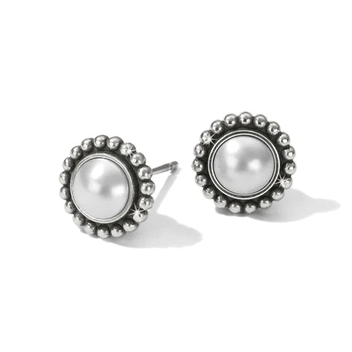 Clip-On Earrings-Brighton | Luster Mini Post Earrings in Silver Tone