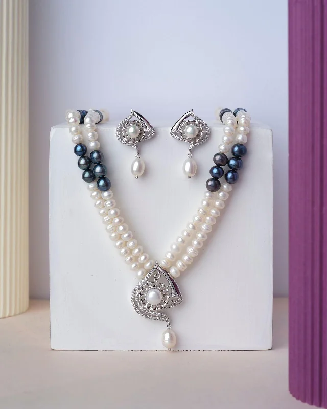 Pure gem necklaces-Unicorn Necklaces-Elegant 2 line Necklace Set