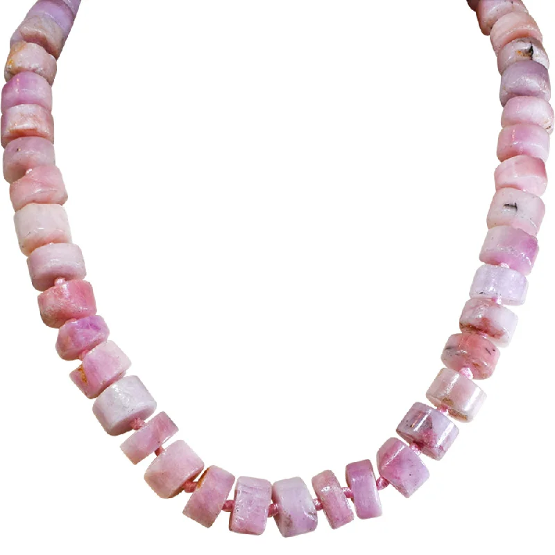 Grand diamond necklaces-Initial Necklaces-Precious Kunzite Gem Stone Necklace(.925 Sterling Silver/Kunzite)