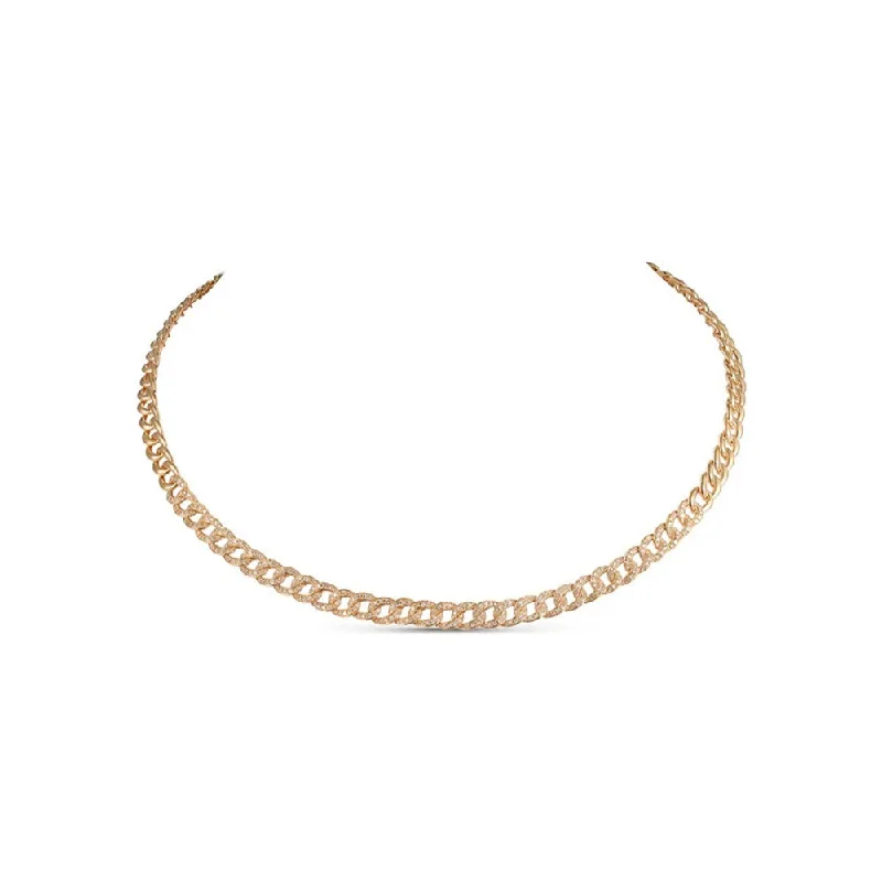 Smooth disc necklaces-Party Necklaces-Diamond Link Necklace