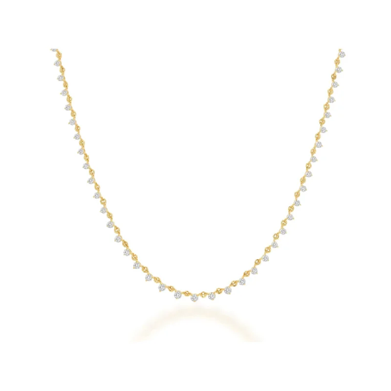 Strong chain necklaces-Arrow Necklaces-Rachel Reid 14k Gold Diamond Layering Necklace