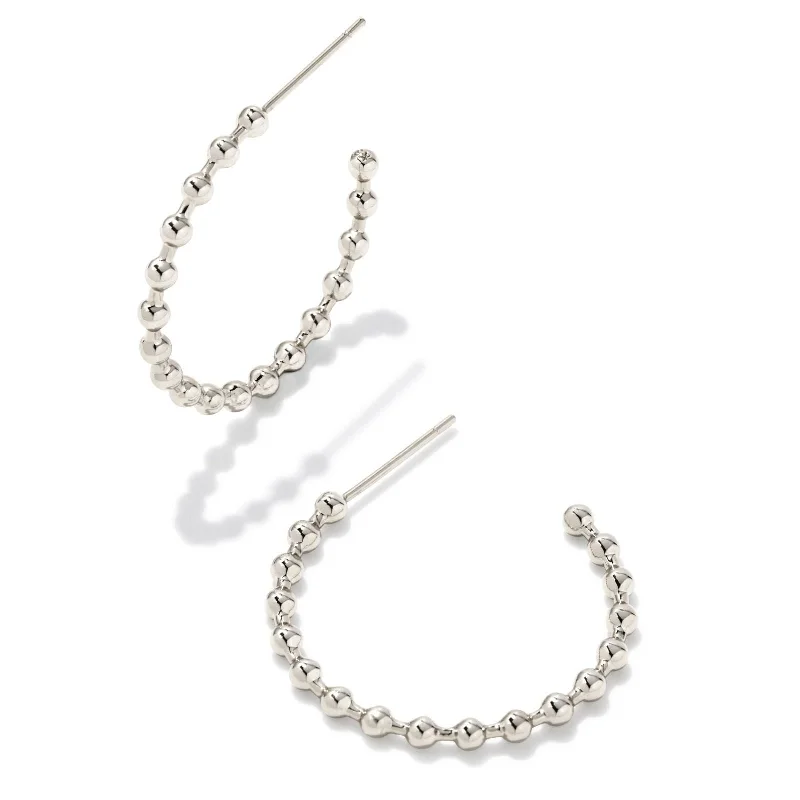 Drop Earrings-Kendra Scott | Oliver Silver Hoop Earrings