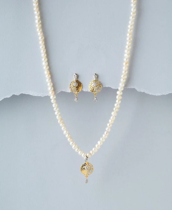 Knot-style necklaces-Exotic Necklaces-Elegant Pearl Necklace Set