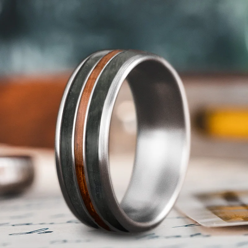 Layered metal rings-Custom Design - 3-Inlay Narrow Center Ring i-e4GBjBZEkPRA9mAh1MPIDC