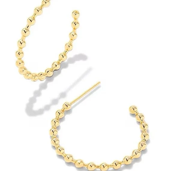 Lock Earrings-Kendra Scott | Oliver Gold Hoop Earrings