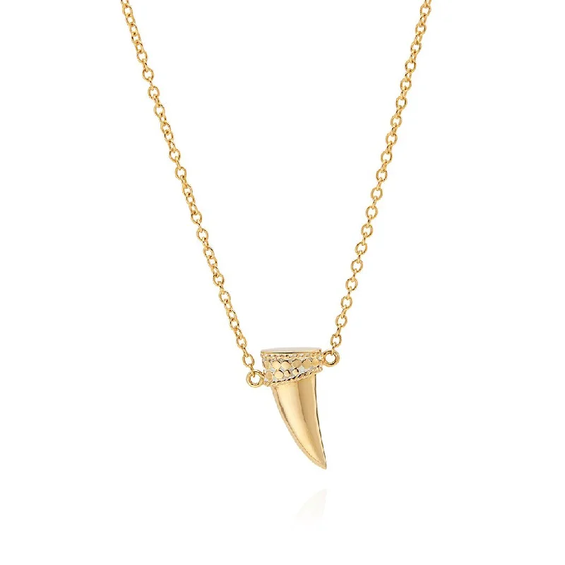 Linked chain necklaces-King Necklaces-Anna Beck Tusk Pendant Necklace