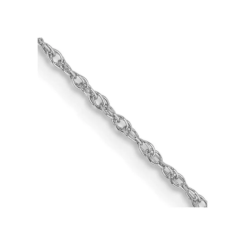 Cool clay bangles-Princess Bangles-Curata 14k White Gold .8mm Polished Light Baby Rope Chain Bracelet