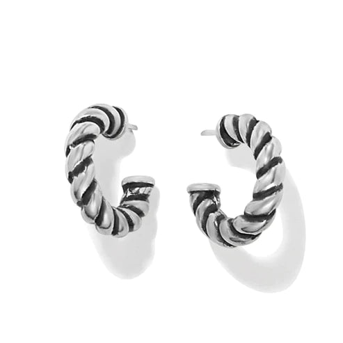 Heavy Earrings-Brighton | Interlok Twist Small Post Hoop Earring