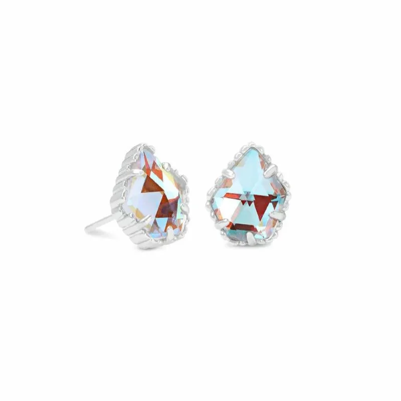 Unicorn Earrings-Kendra Scott | Tessa Silver Stud Earrings in Dichroic Glass