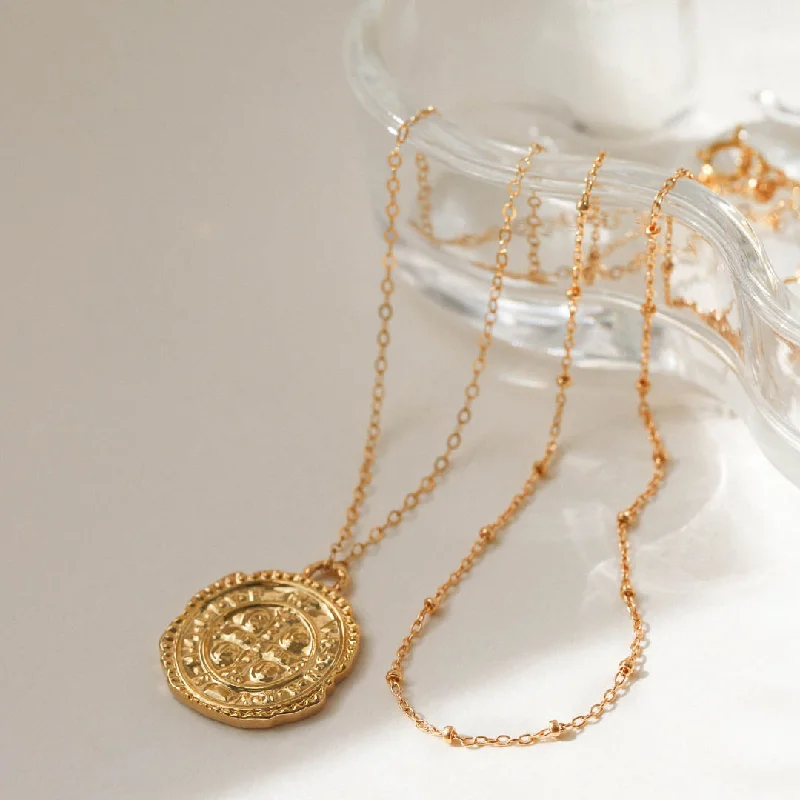 Daisy flower necklaces-Moon Necklaces-Layering Set (Malibu Necklace + Naples Necklace)