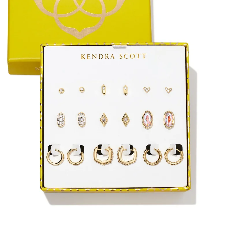 Abstract Earrings-Kendra Scott | Earring Gift Set of 9 in Gold