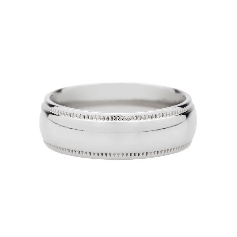 Twig style rings-Men's Milgrain Band