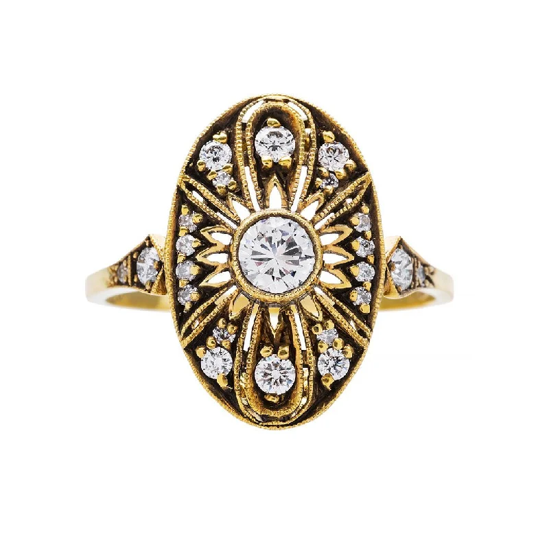 Daisy rings-Yellow Gold Peachtree