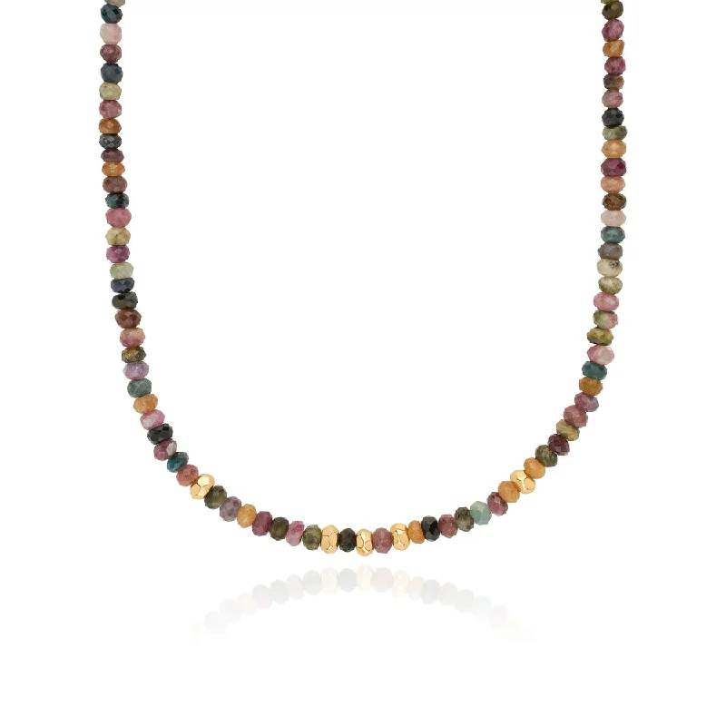 Pure gem necklaces-Unicorn Necklaces-Anna Beck Tourmaline Beaded Necklace