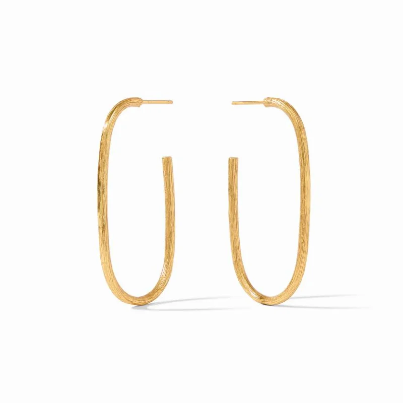 Arrow Earrings-Julie Vos | Ivy Large Hoop Earrings in Gold