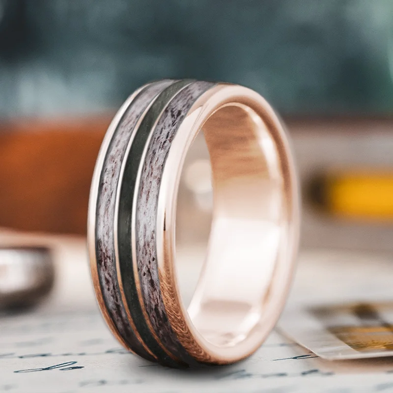 Birch grain rings-Custom Design - 3-Inlay Narrow Center Ring DtDYAeN-7o4siDqiS4aLjPEl