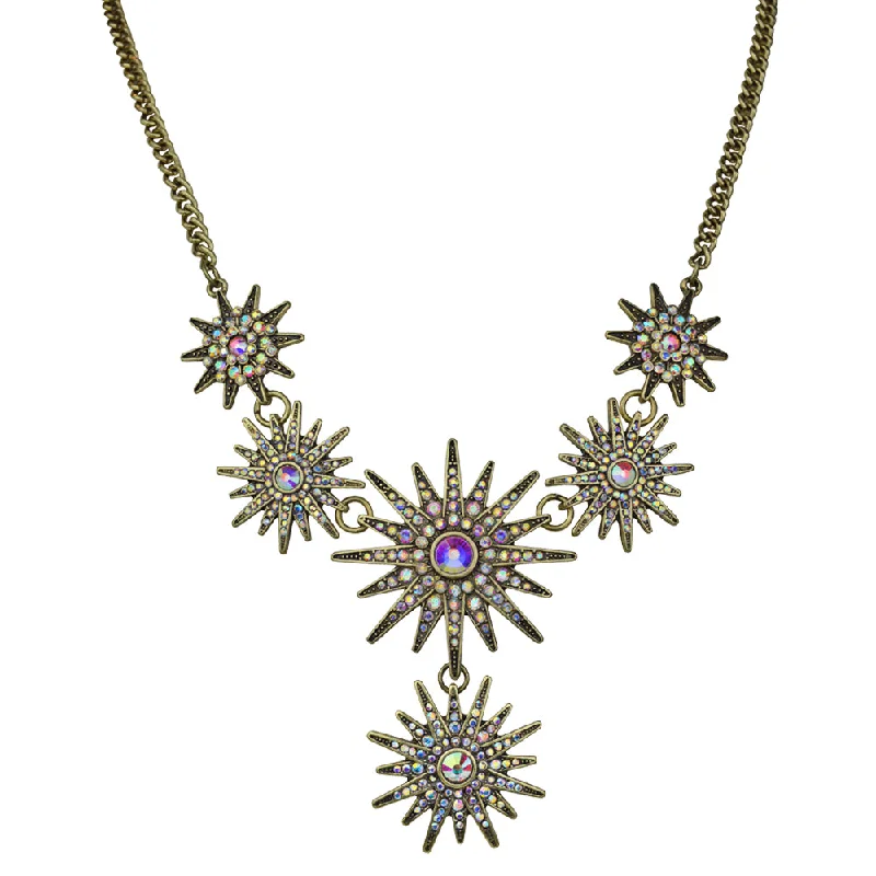 Vibrant enamel necklaces-Mythological Necklaces-Mystic Super Star Necklace (Brasstone)