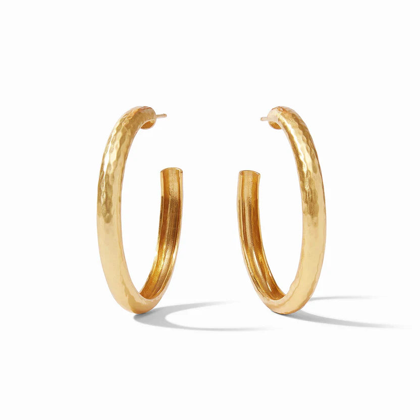 Warrior Earrings-Julie Vos | Havana Large Hoop Earrings in Gold